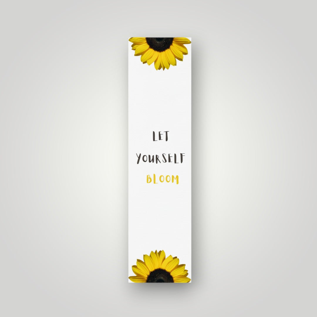 Let Yourself Bloom Sunflower Bookmark | Original Art by SanBCreative