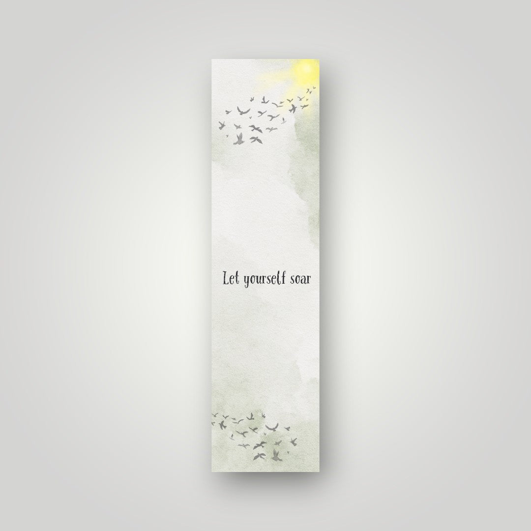Let Yourself Soar Bird Flock Bookmark | Watercolor Art Bookmark by SanBCreative