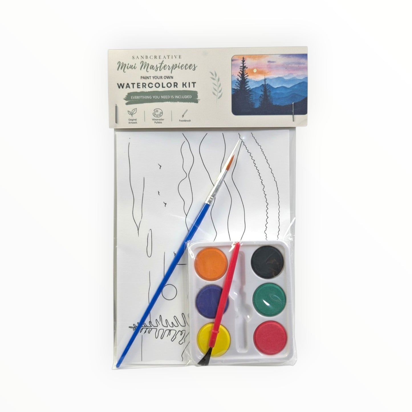 Blue Ridge Sunset Mini Masterpiece Watercolor Kit