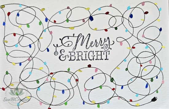Merry & Bright – Hand-Painted Holiday Greeting Card