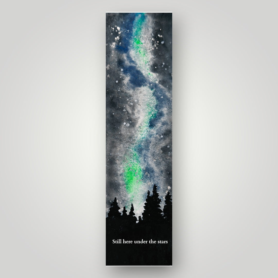 Still Here Under the Stars Night Sky Bookmark | Watercolor Art Bookmark by SanBCreative