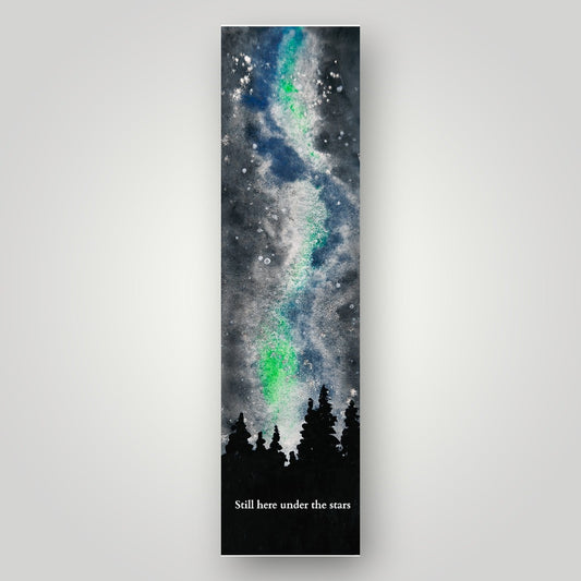 Still Here Under the Stars Night Sky Bookmark | Watercolor Art Bookmark by SanBCreative