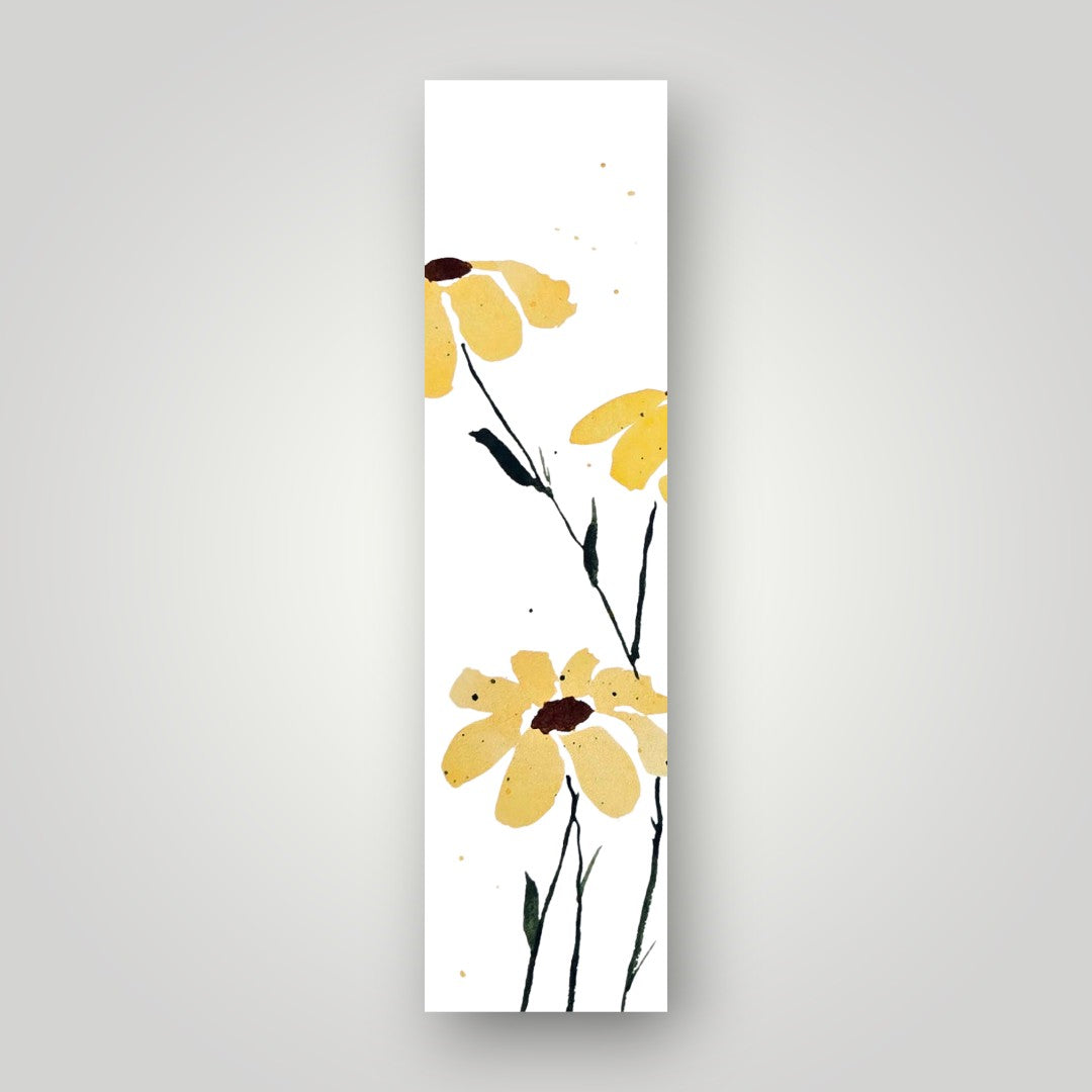 Wild and Bright Black-Eyed Susan Bookmark | Watercolor Art Bookmark by SanBCreative