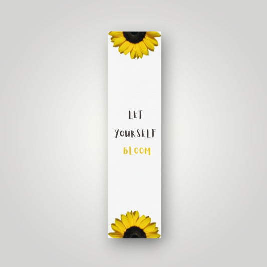 Let Yourself Bloom Sunflower Bookmark | Original Art by SanBCreative