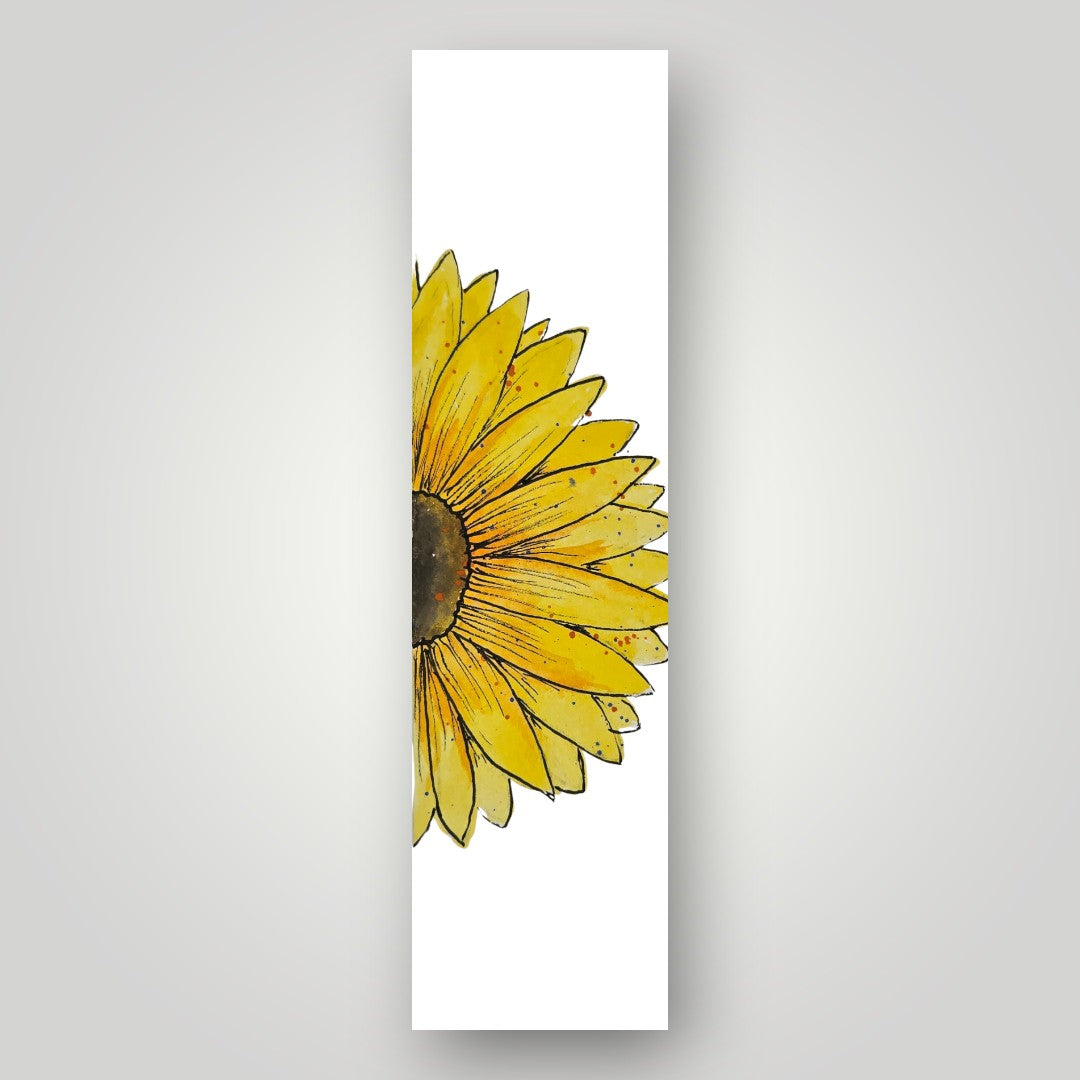 Face the Sun Sunflower Bookmark | Watercolor Art Bookmark by SanBCreative