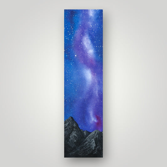 Blue Ridge After Dark Night Sky Bookmark | Watercolor Art Bookmark by SanBCreative