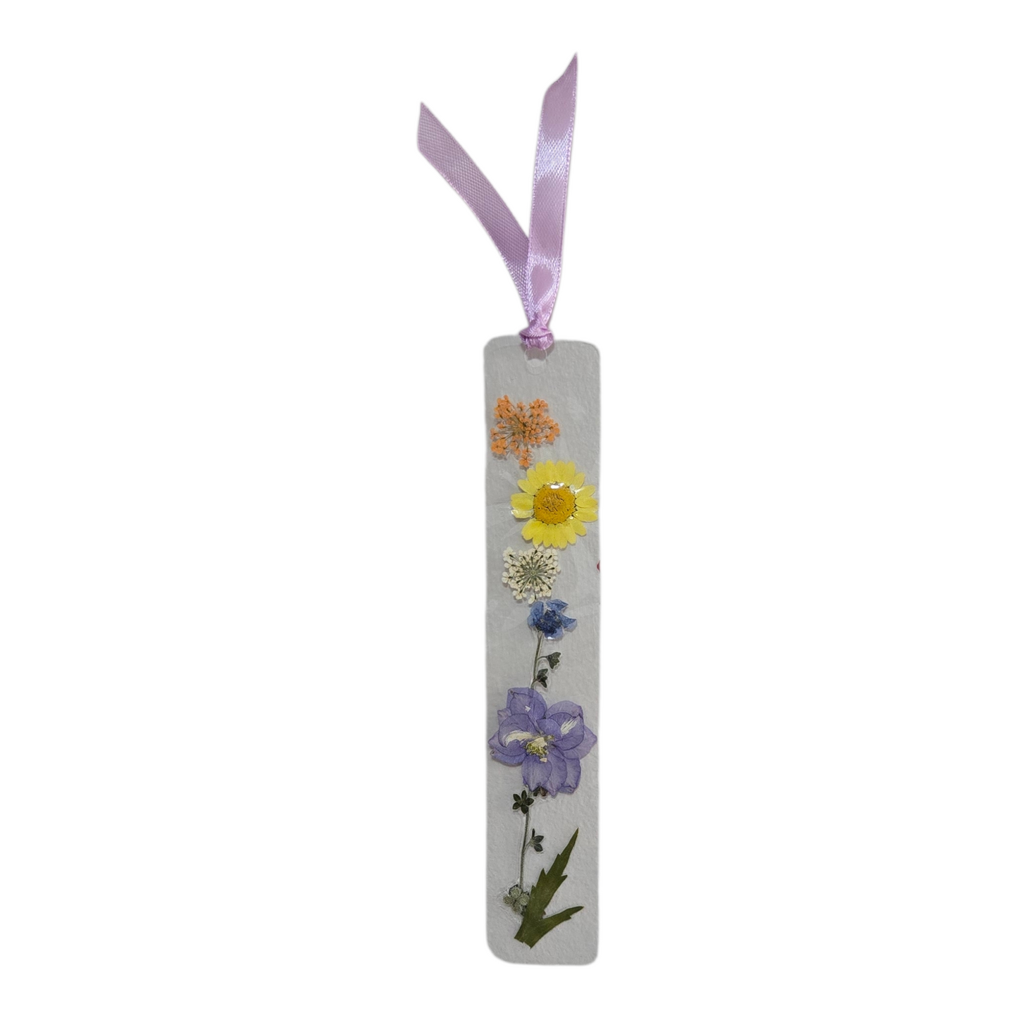 Orange Pressed Flower Bookmark – Handmade with Real Flowers