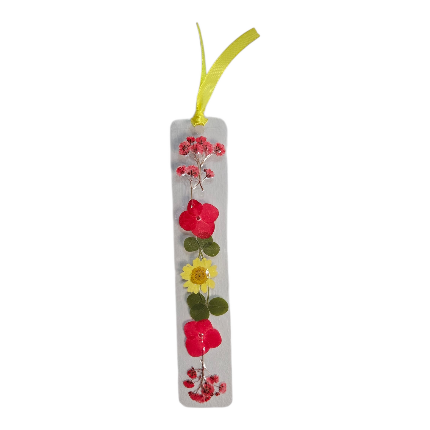 Yellow Pressed Flower Bookmark – Handmade with Real Flowers