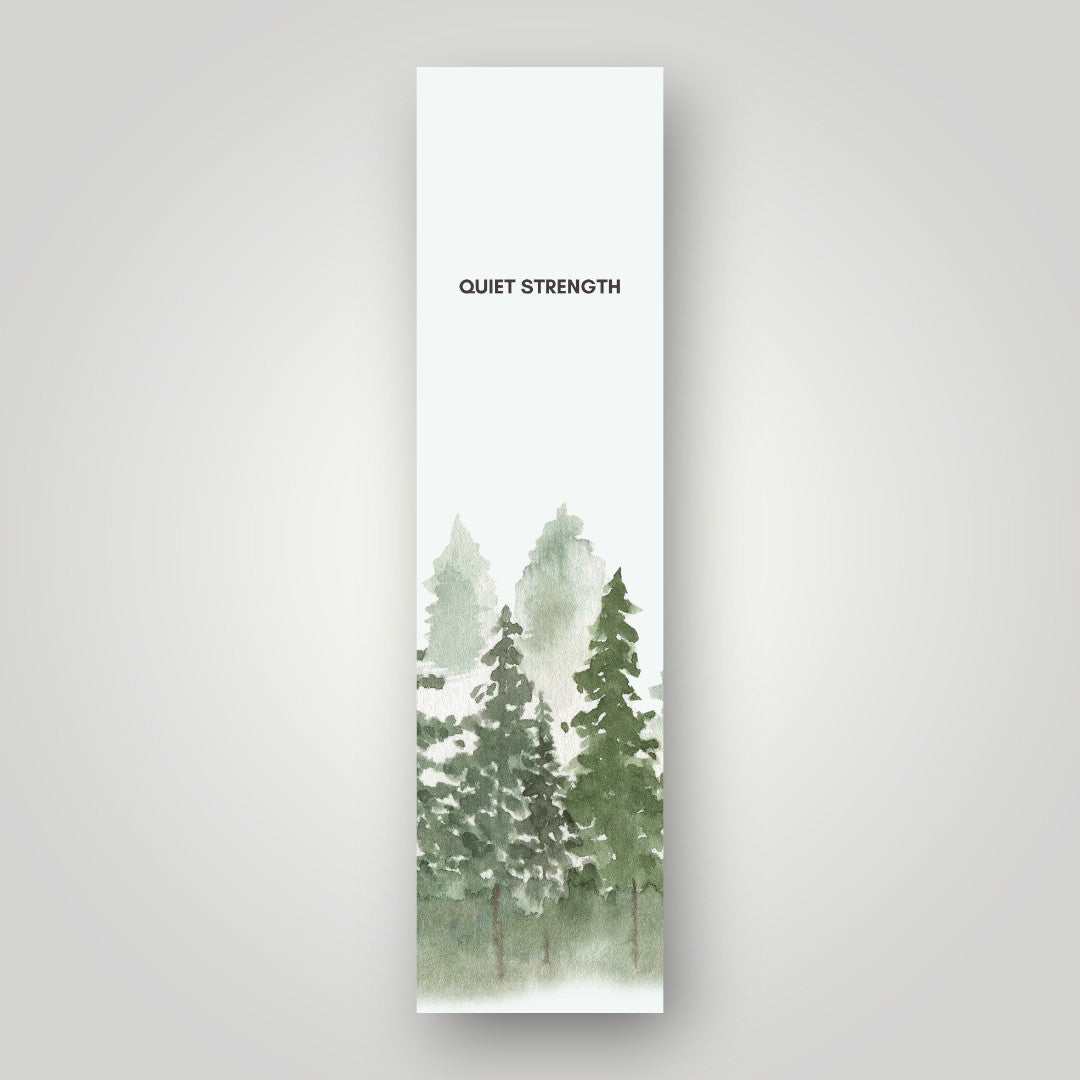 Quiet Strength Forest Bookmark | Watercolor Art Bookmark by SanBCreative