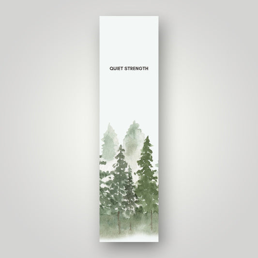 Quiet Strength Forest Bookmark | Watercolor Art Bookmark by SanBCreative