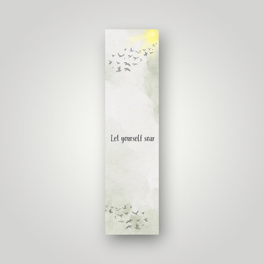 Let Yourself Soar Bird Flock Bookmark | Watercolor Art Bookmark by SanBCreative