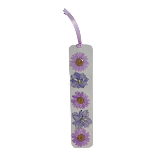 Purple Pressed Flower Bookmark – Handmade with Real Flowers
