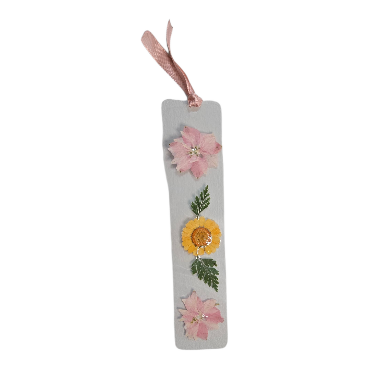 Orange Pressed Flower Bookmark – Handmade with Real Flowers