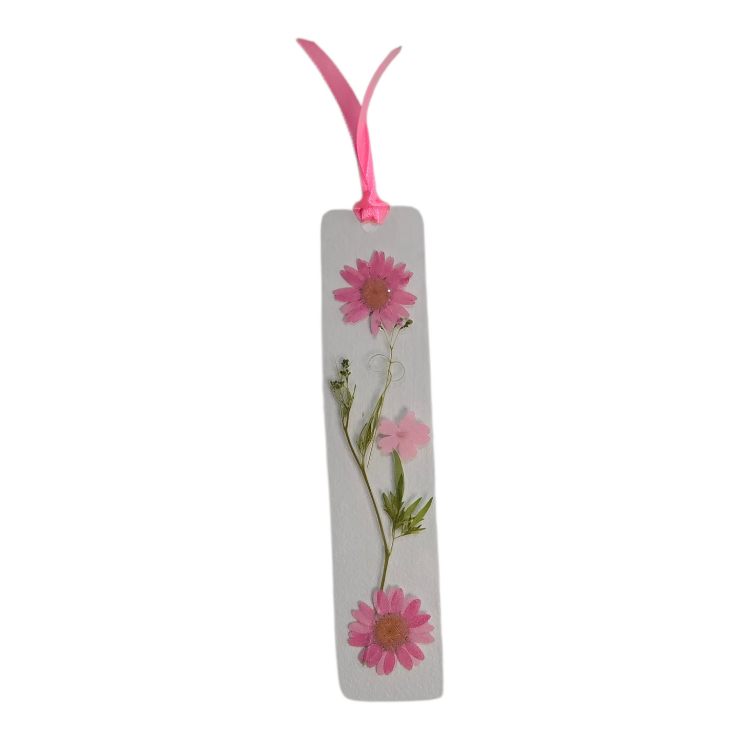 Pink Pressed Flower Bookmark – Handmade with Real Flowers
