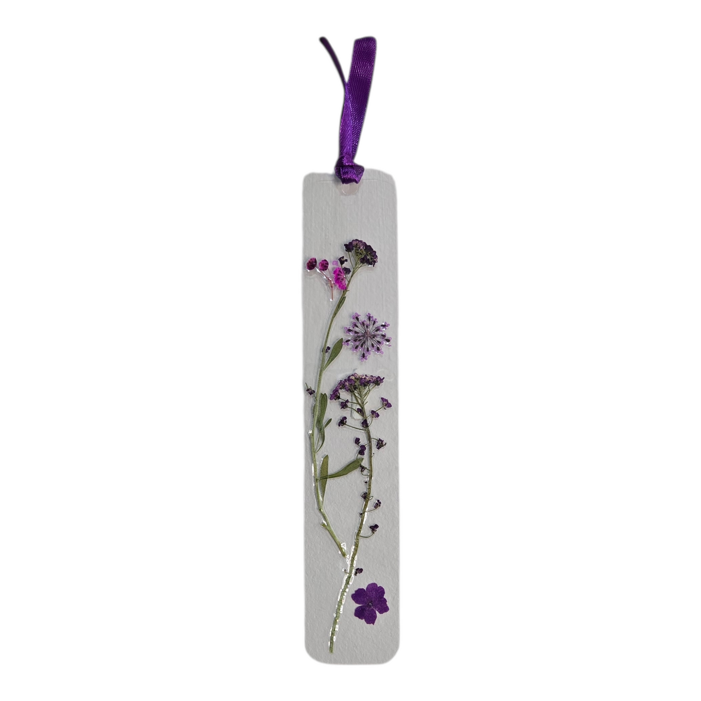 Purple Pressed Flower Bookmark – Handmade with Real Flowers