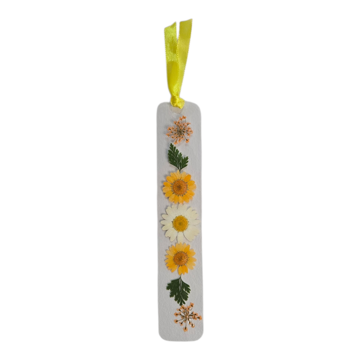 Orange Pressed Flower Bookmark – Handmade with Real Flowers