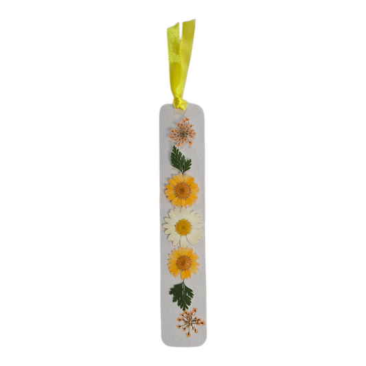 Orange Pressed Flower Bookmark – Handmade with Real Flowers