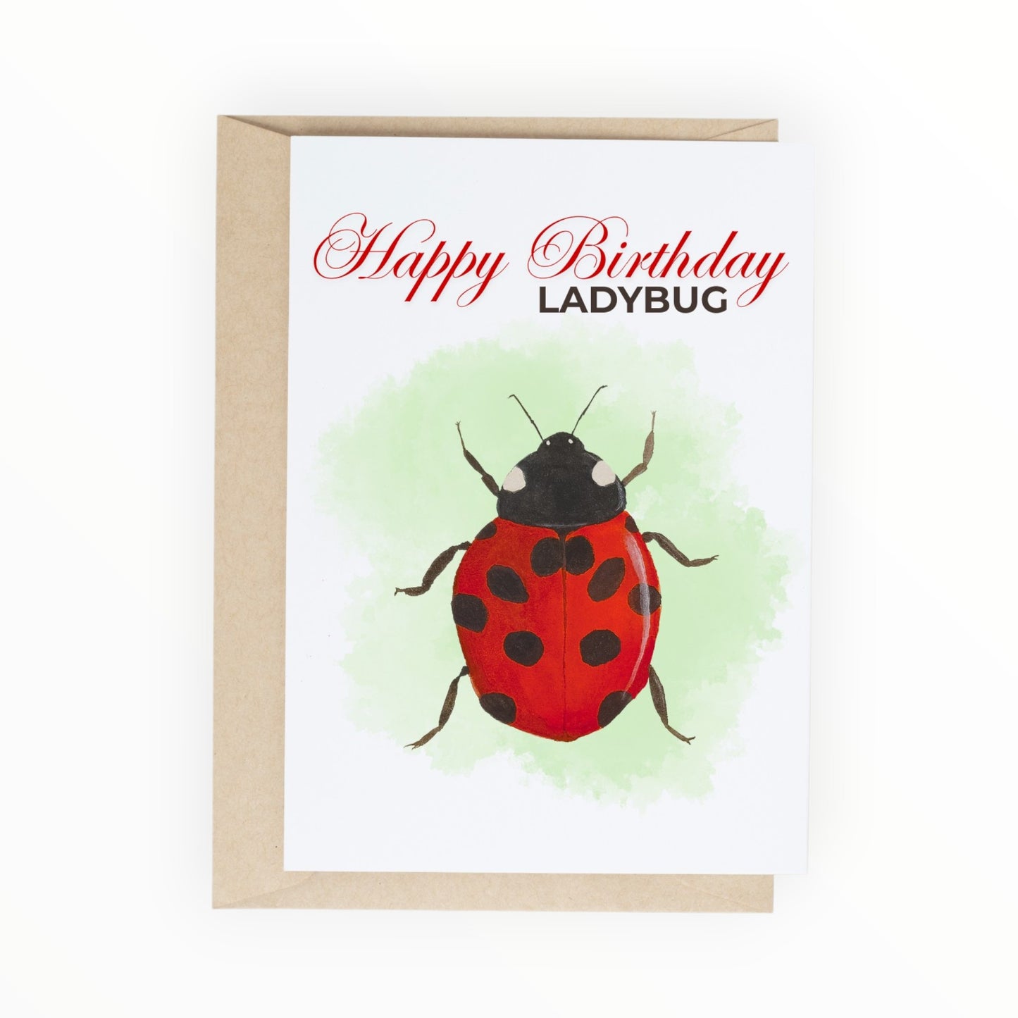 Happy Birthday Ladybug Greeting Card (A2)