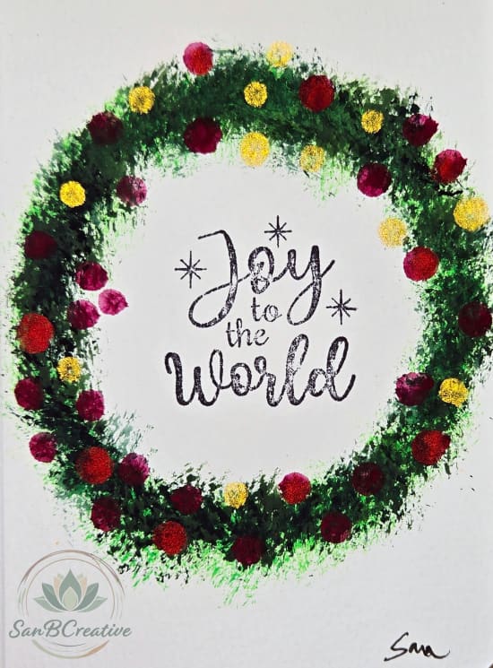 Joy to the World – Hand-Painted Holiday Greeting Card