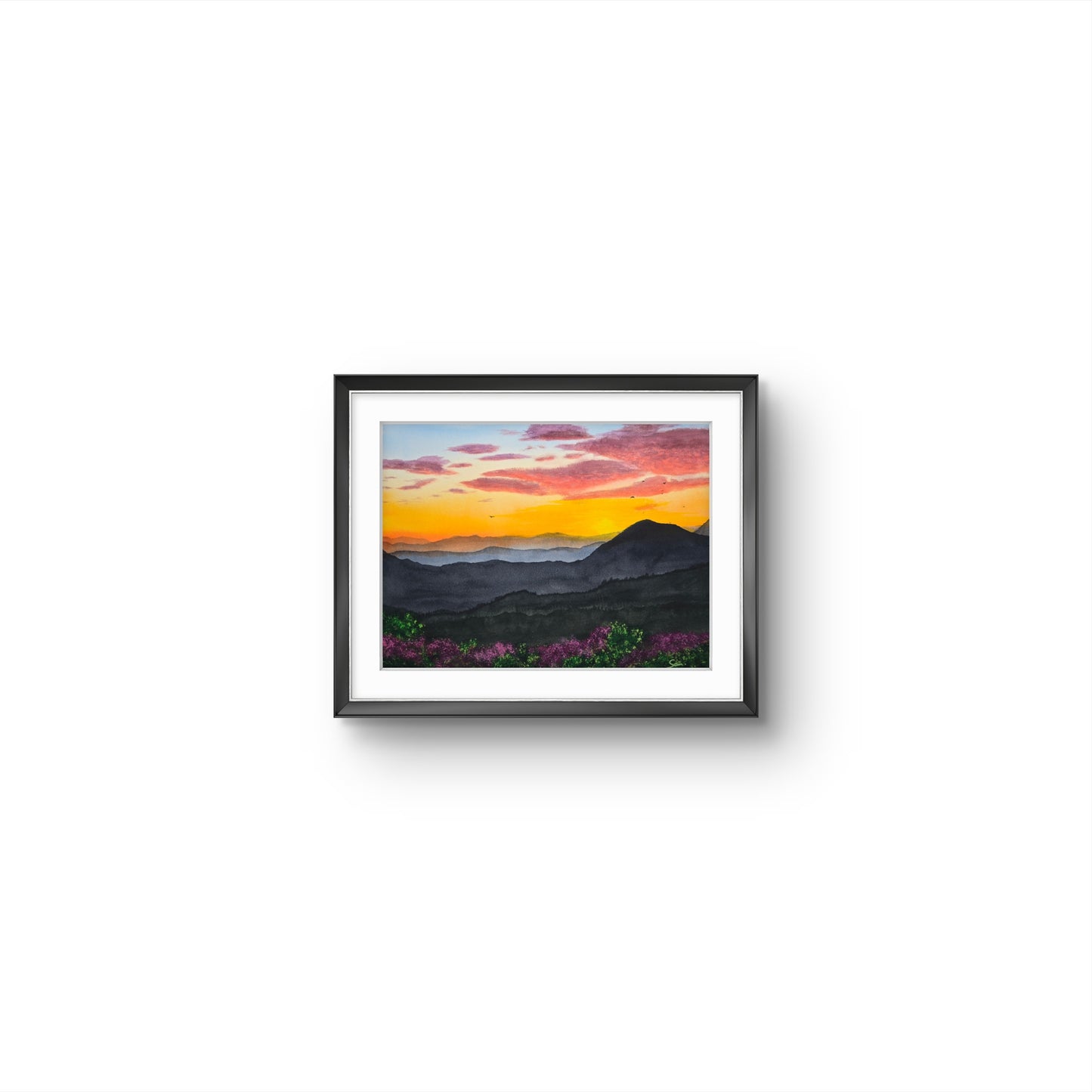 What the Land Remembers | Original Blue Ridge Mountain Sunrise Watercolor Painting