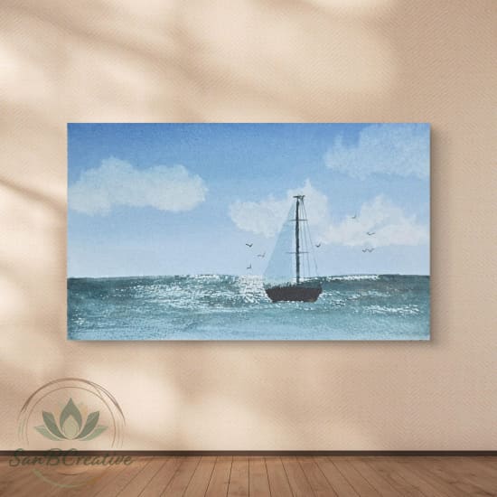 Sailboat Watercolor Original Art